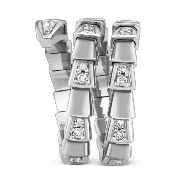 Кольцо из белого золота с бриллиантами (058540)