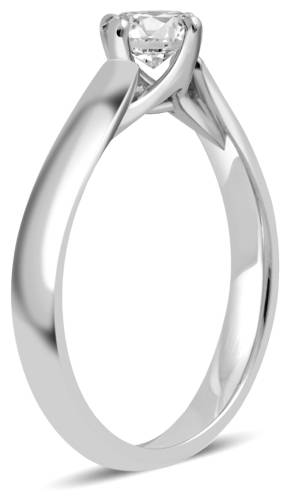 Помолвочное  кольцо из платины с бриллиантом 16.0