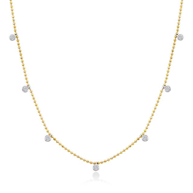 Колье из жёлтого золота с бриллиантами (055597)