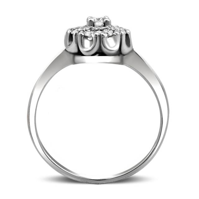Помолвочное кольцо из платины с бриллиантами (026075)