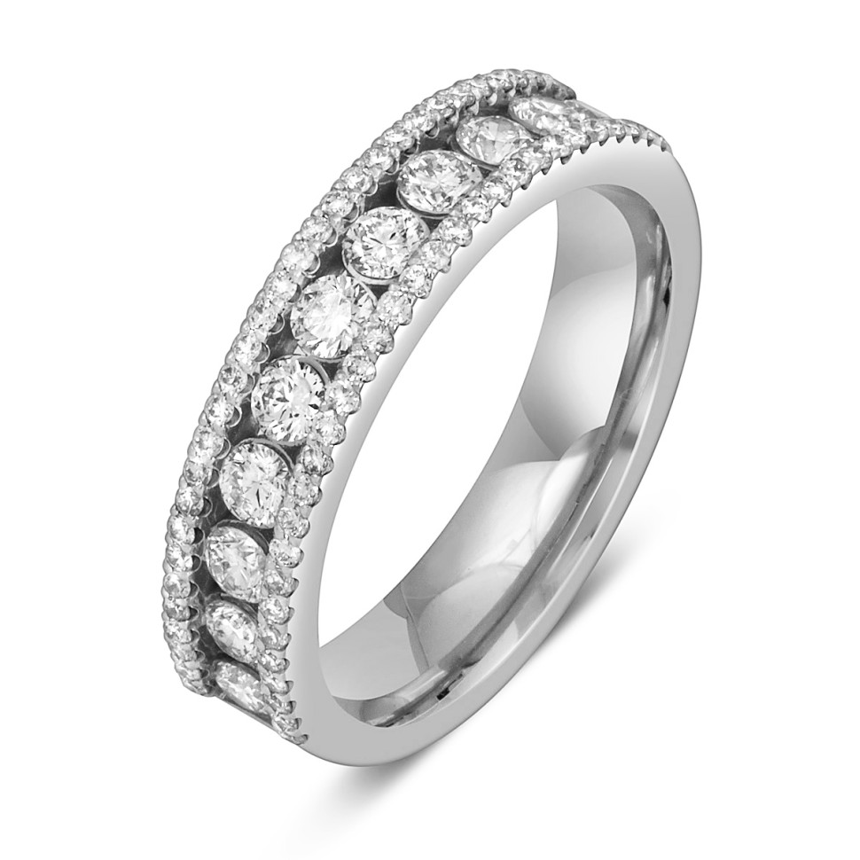 Кольцо из белого золота с бриллиантами (059446)