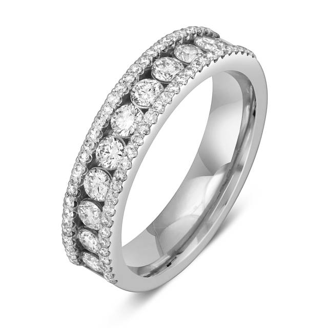 Кольцо из белого золота с бриллиантами (059446)