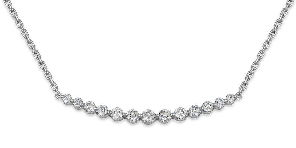 Колье из белого золота с бриллиантами 