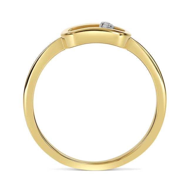 Кольцо из жёлтого золота с бриллиантами (061589)