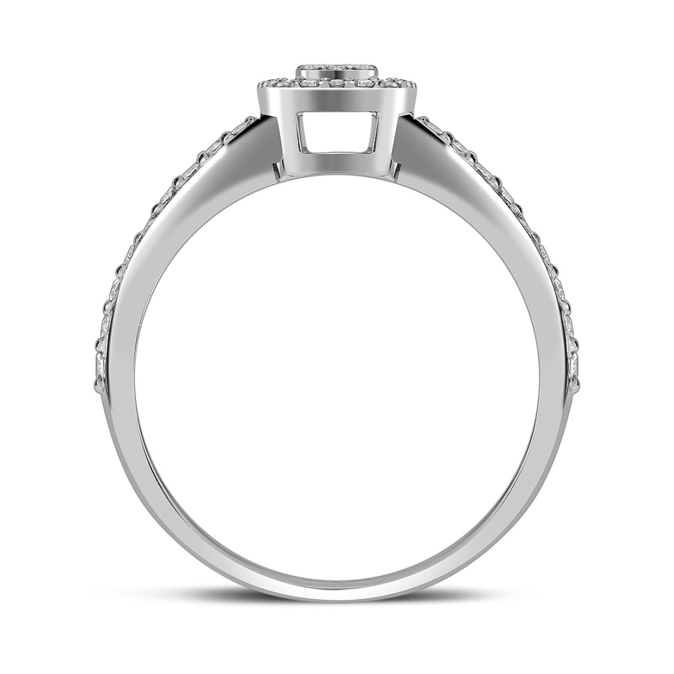 Кольцо из белого золота с бриллиантами (061993)