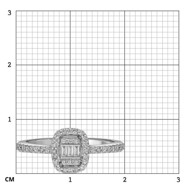 Кольцо из белого золота с бриллиантами (061993)