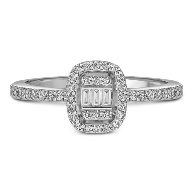 Кольцо из белого золота с бриллиантами (061993)