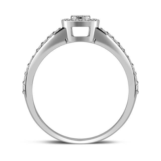 Кольцо из белого золота с бриллиантами (061993)