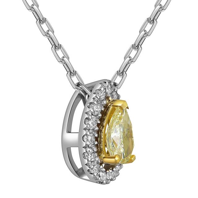 Колье из белого золота с бриллиантами (062677)