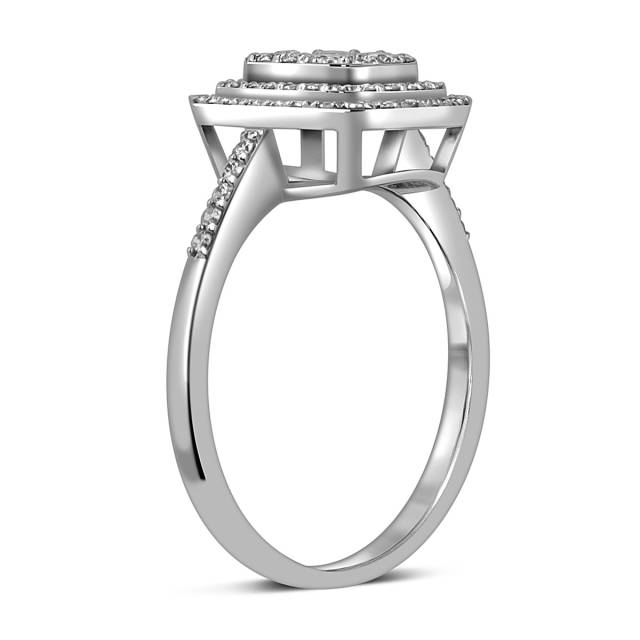 Кольцо из белого золота с бриллиантами (059578)