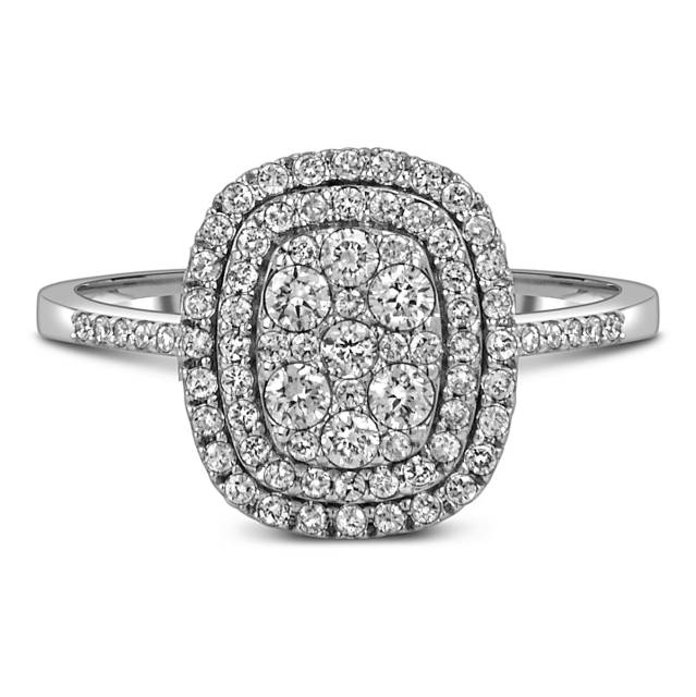 Кольцо из белого золота с бриллиантами (059578)