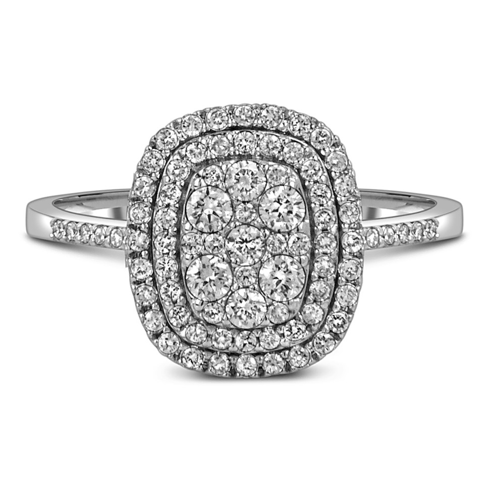 Кольцо из белого золота с бриллиантами (059578)