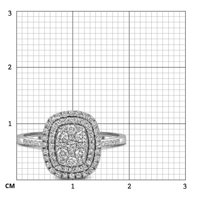 Кольцо из белого золота с бриллиантами (059578)