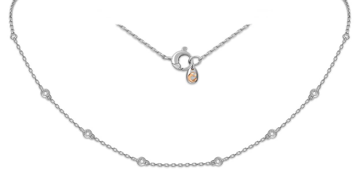 Колье из белого золота с бриллиантами "Crivelli" (054097)