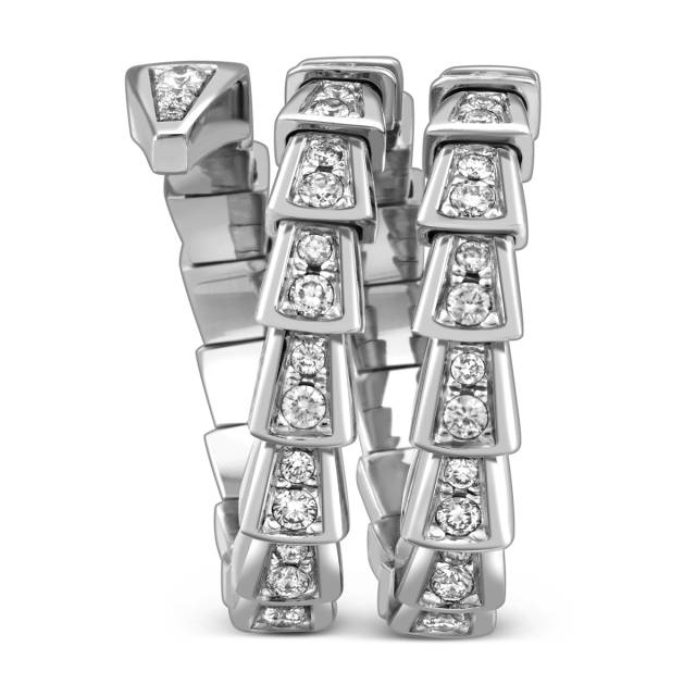 Кольцо из белого  золота с бриллиантами (059174)