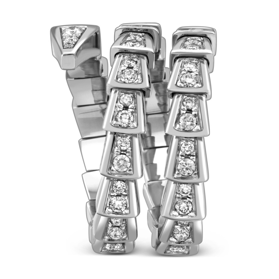 Кольцо из белого  золота с бриллиантами (059174)