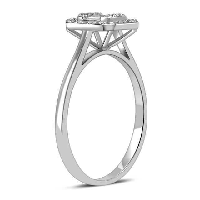 Кольцо из белого золота с бриллиантами (055575)