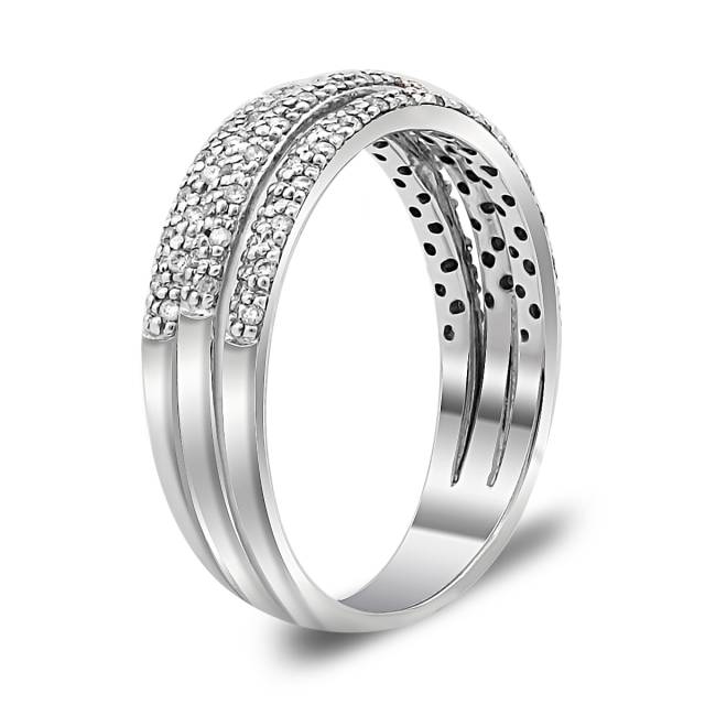 Кольцо из белого золота с бриллиантами (017605)