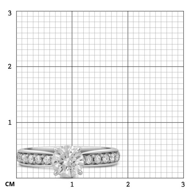 Помолвочное кольцо из белого золота с бриллиантами (049553)