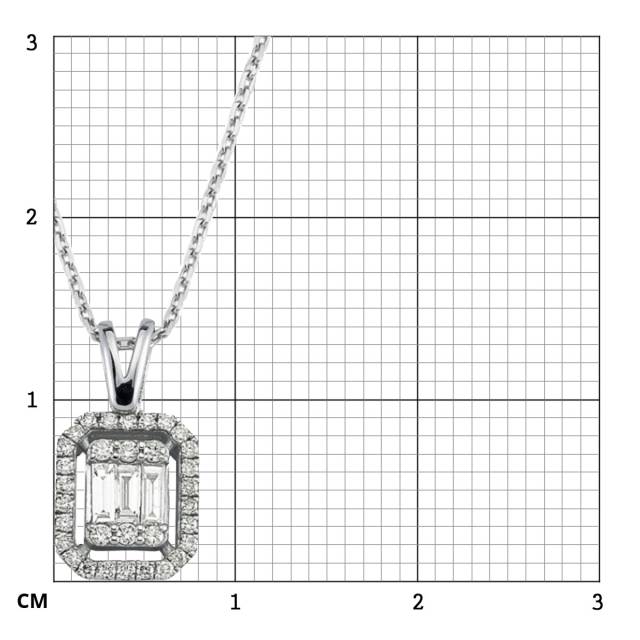 Колье из белого золота с бриллиантами (055590)