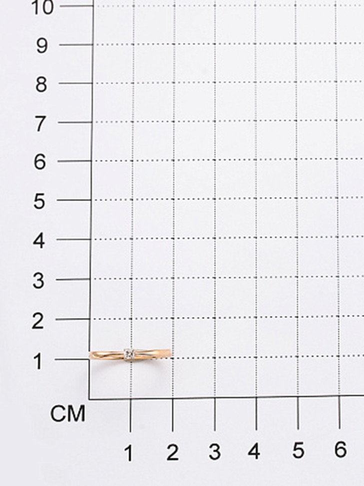 Помолвочное кольцо из красного золота с бриллиантом (031309)