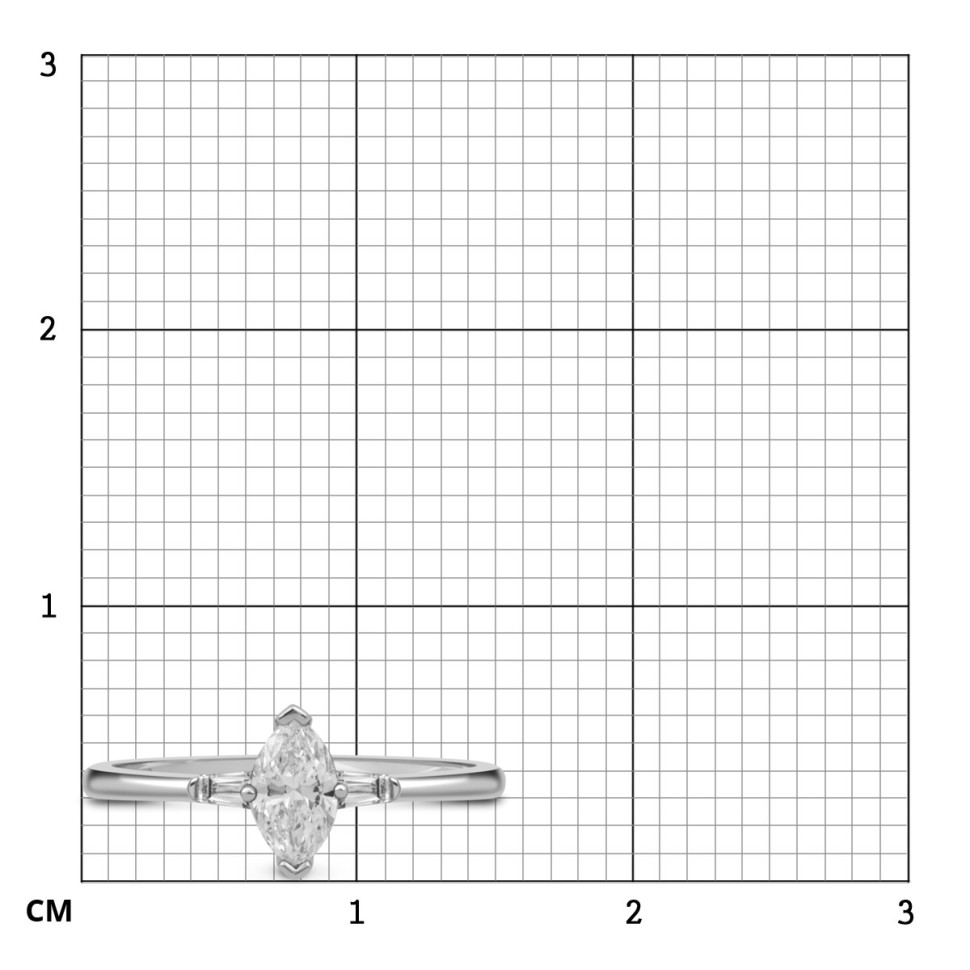 Помолвочное кольцо из белого золота с бриллиантами (051311)
