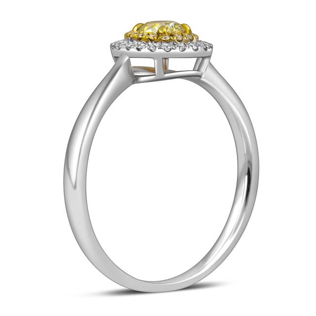 Кольцо из белого золота с бриллиантами (057722)