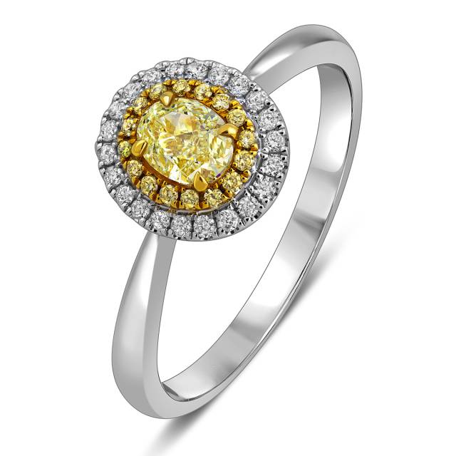 Кольцо из белого золота с бриллиантами (057722)