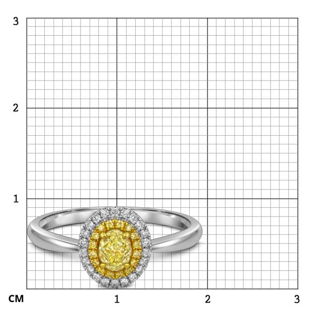 Кольцо из белого золота с бриллиантами (057722)