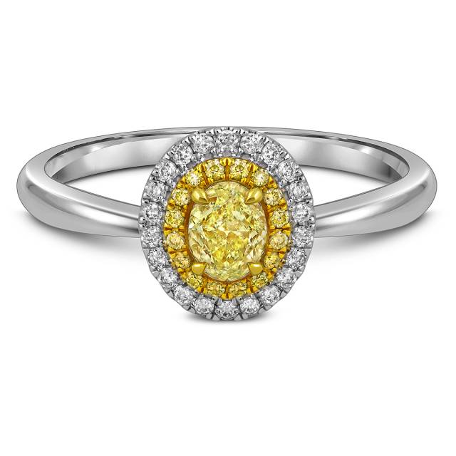 Кольцо из белого золота с бриллиантами (057722)