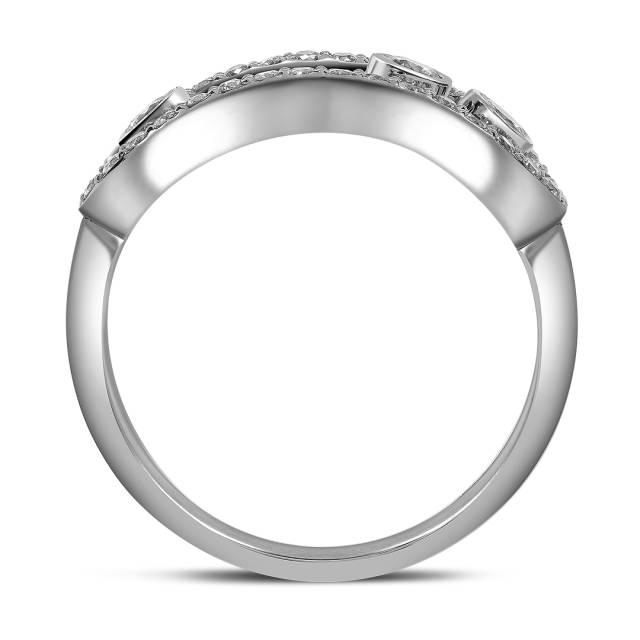 Кольцо из белого золота с бриллиантами (053841)