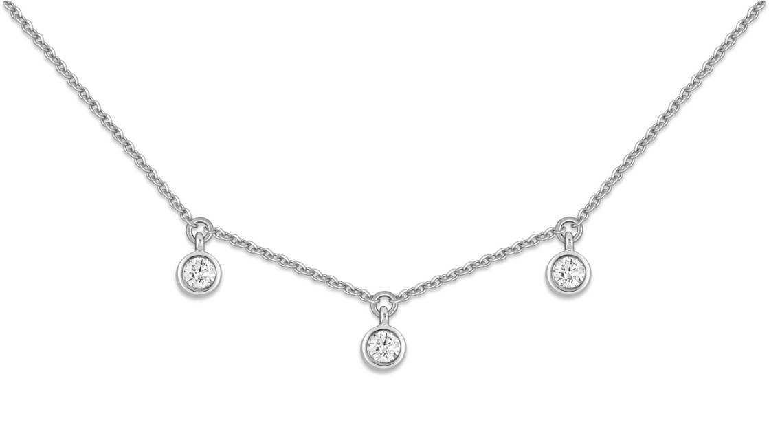 Колье из белого золота с бриллиантами (048461)