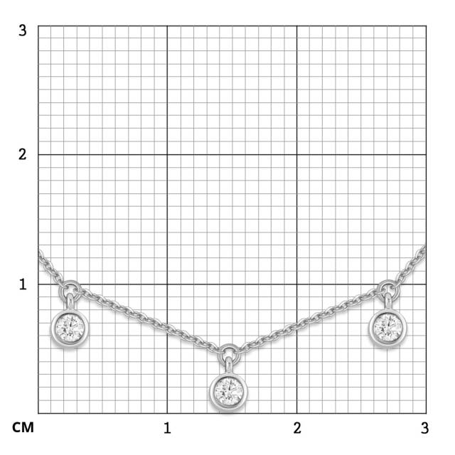Колье из белого золота с бриллиантами (048461)