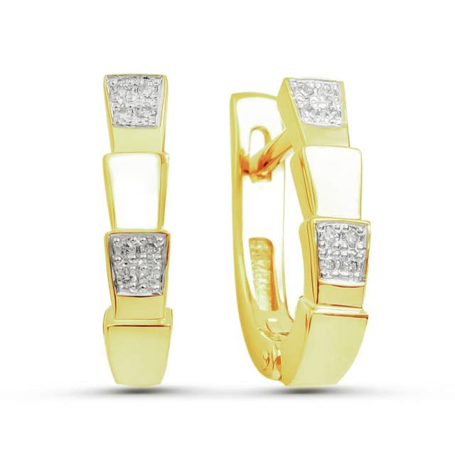 Серьги из жёлтого золота с бриллиантами (060951)