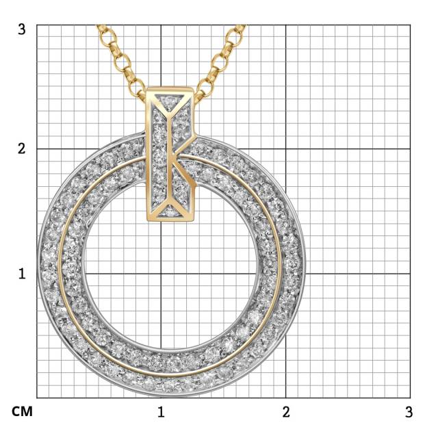 Колье из жёлтого золота с бриллиантами (053830)