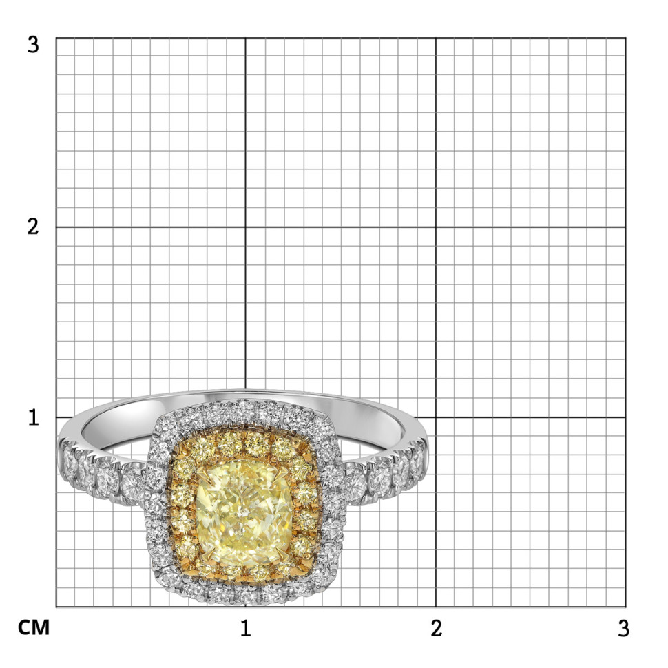 Помолвочное кольцо из белого золота с бриллиантами (063521)