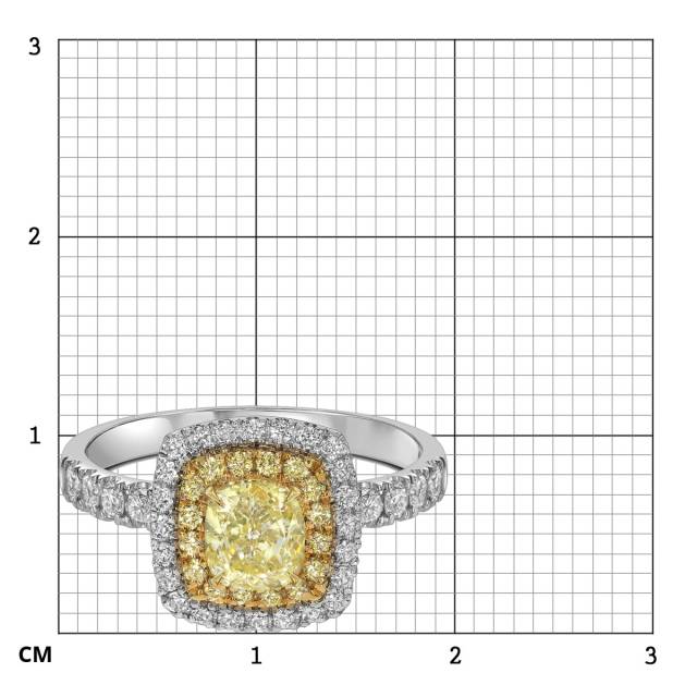 Помолвочное кольцо из белого золота с бриллиантами (063521)