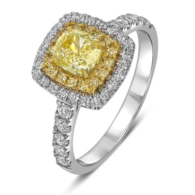 Помолвочное кольцо из белого золота с бриллиантами (063521)