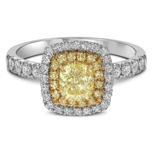 Помолвочное кольцо из белого золота с бриллиантами (063521)