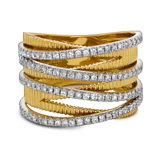 Кольцо из жёлтого золота с бриллиантами (059970)