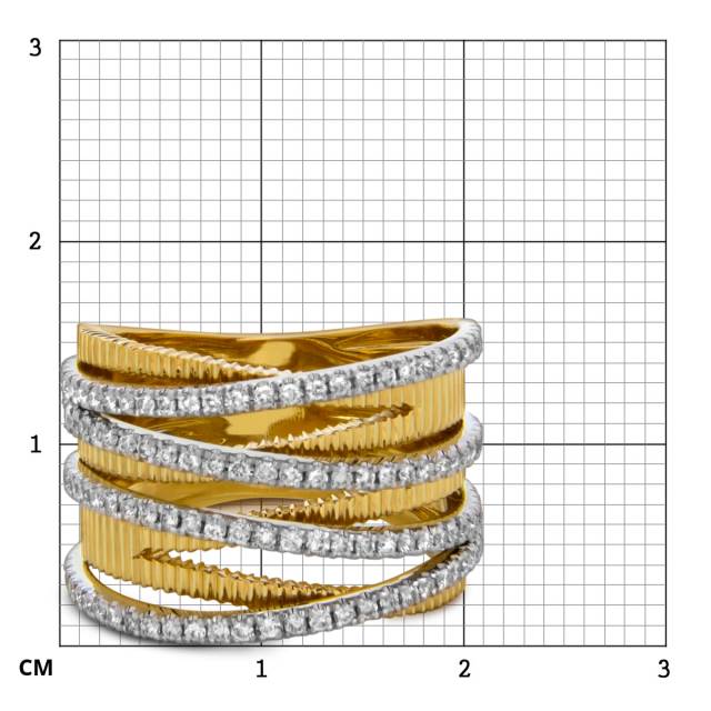 Кольцо из жёлтого золота с бриллиантами (059970)