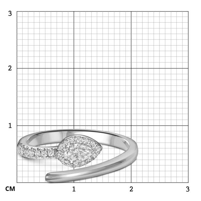 Кольцо из белого золота с бриллиантами (060542)