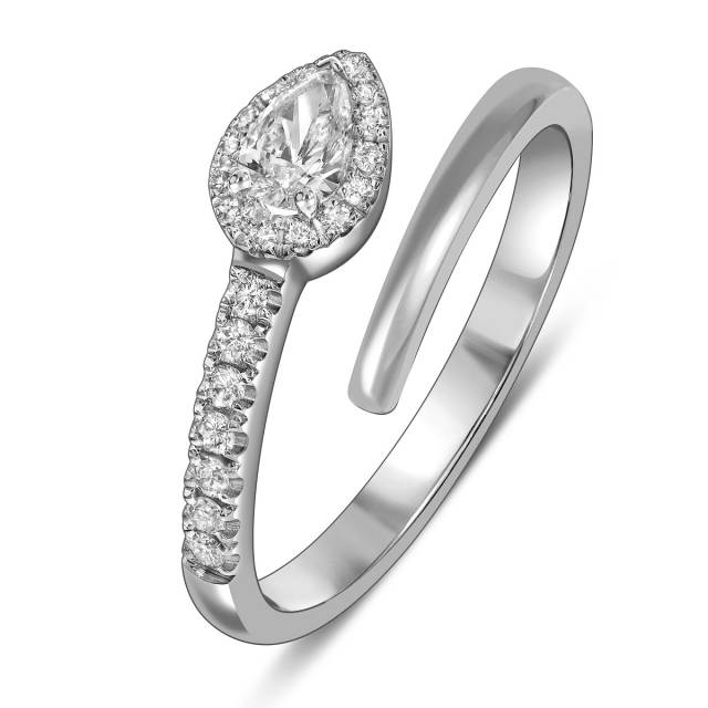 Кольцо из белого золота с бриллиантами (060542)