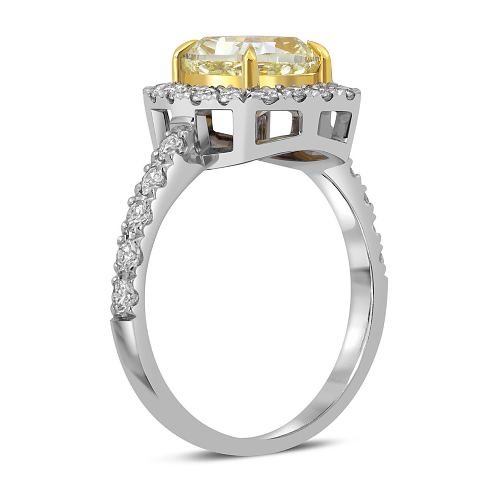 Помолвочное кольцо из белого золота с бриллиантами (055538)