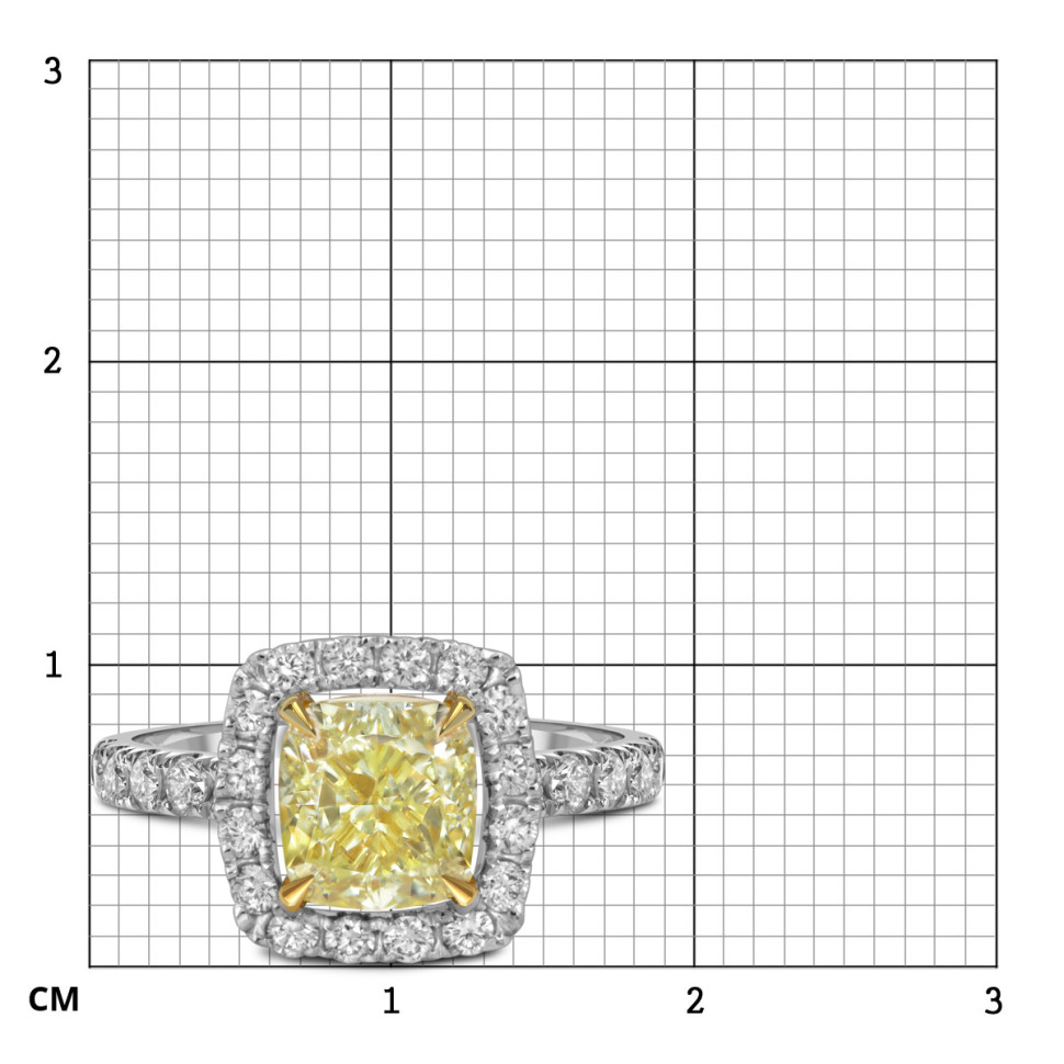 Помолвочное кольцо из белого золота с бриллиантами (055538)