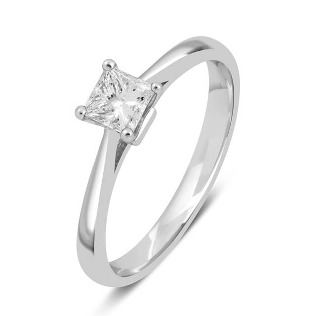 Помолвочное кольцо из белого золота с бриллиантом (051296)