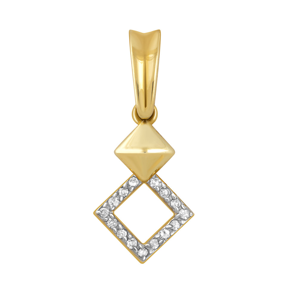 Кулон из жёлтого золота с бриллиантами (046331)