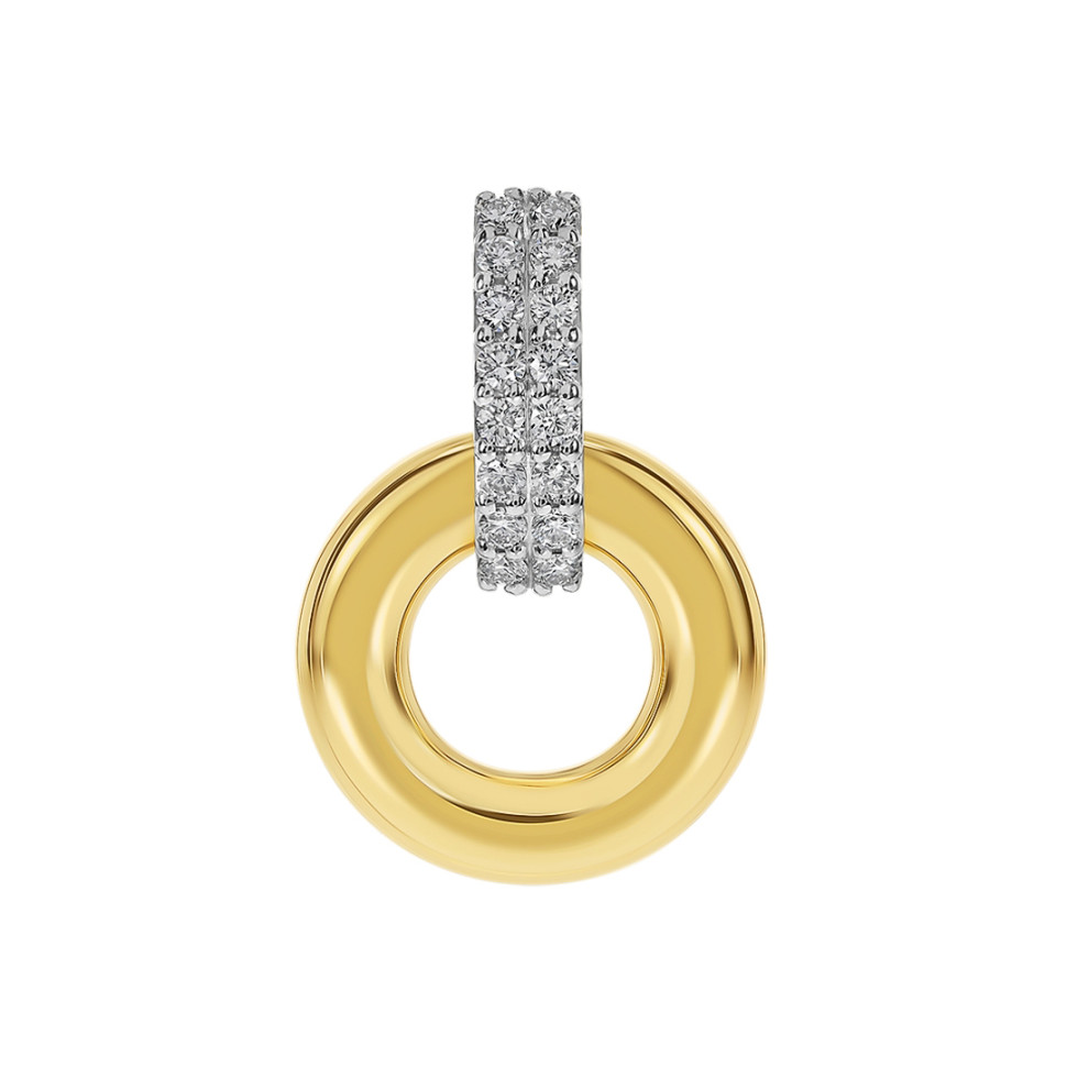 Кулон из жёлтого золота с бриллиантами (063696)