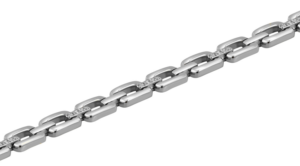 Браслет из белого золота с бриллиантами (052176)