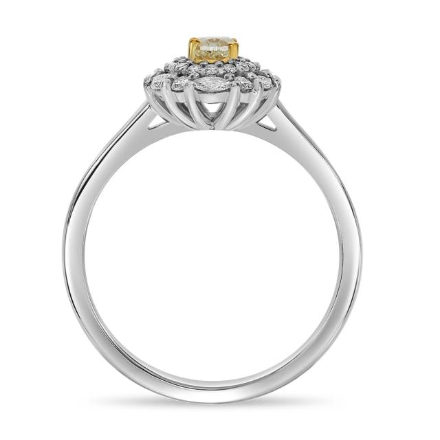 Кольцо из белого золота с бриллиантами (058521)